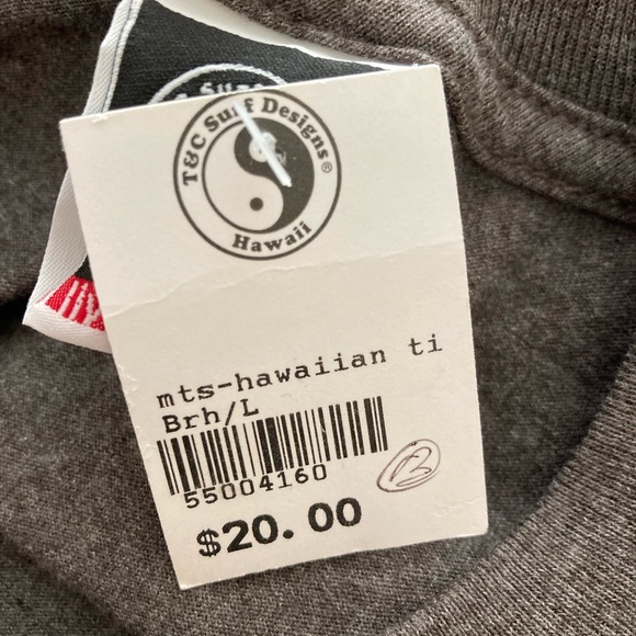 NWT T&C Surf Designs Hawaii I not late T-Shirt Shirt Top Hawaiian Time Large L - Picture 4 of 6